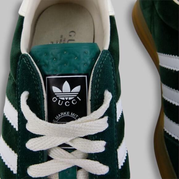 Gucci x Adidas Gazelle Green Suede Sneakers – Women’s Size 10 - Picture 6 of 11